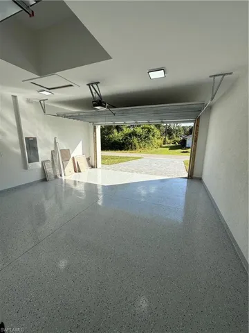 Garage with electric panel