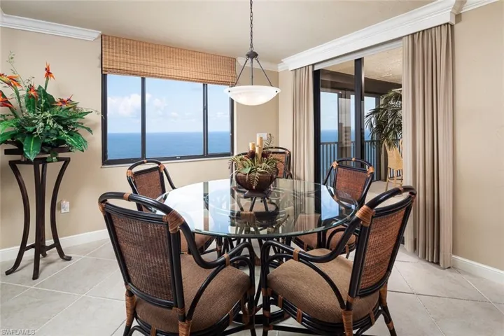 Formal dining with gulf views