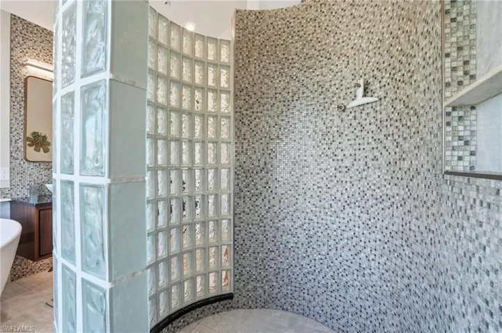 Bathroom with walk in shower - Virtually Edited Image