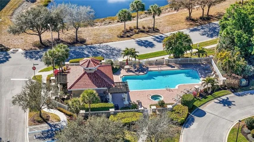 Bird's eye view of 1 of 2 pool area's