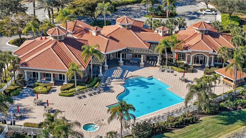 Aerial view of a Pool & Clubhouse