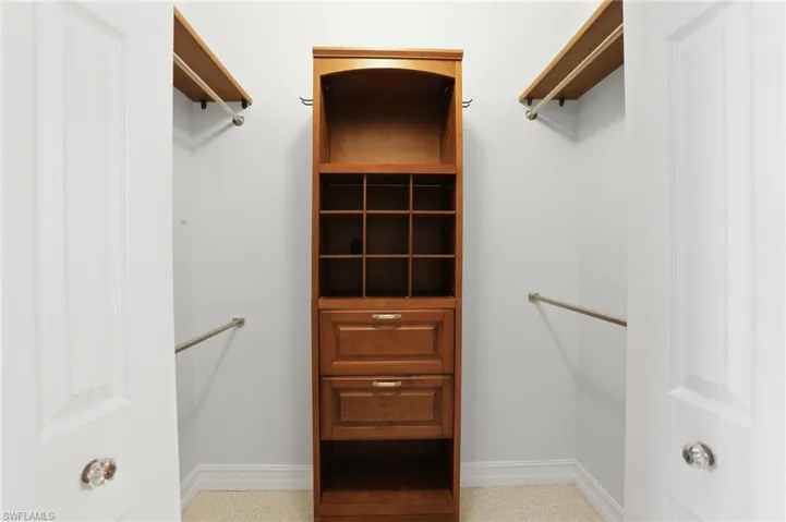 View of walk in closet