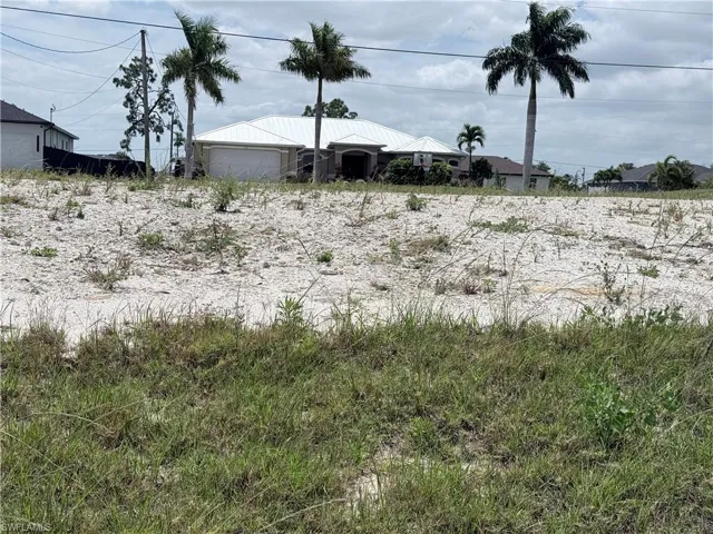 facing west, east side of property