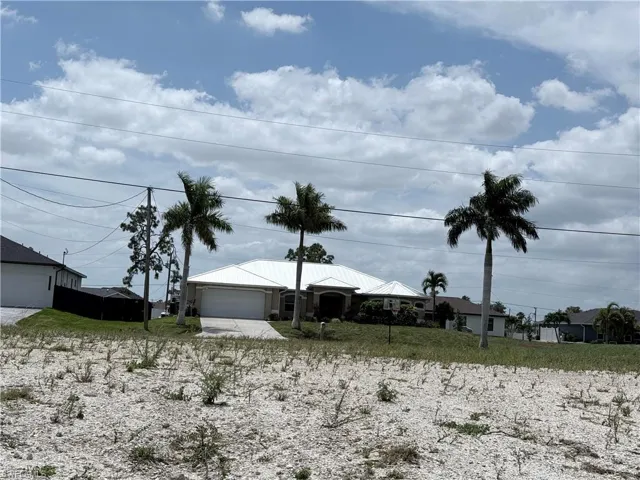 facing west, east side of property