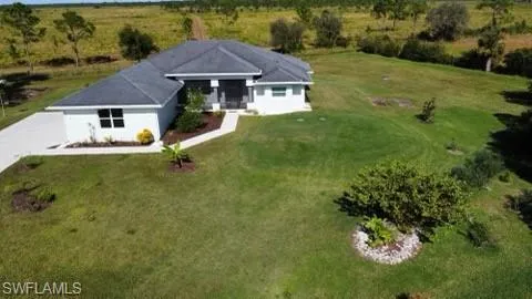 Aerial view with a rural view