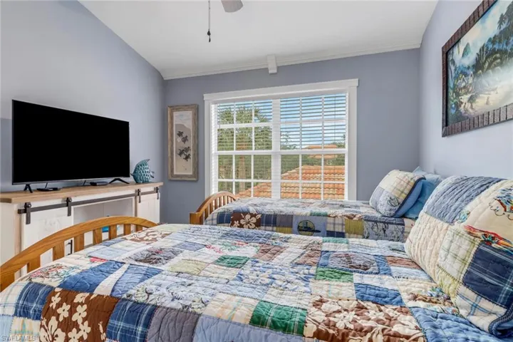 Bedroom featuring a ceiling fan