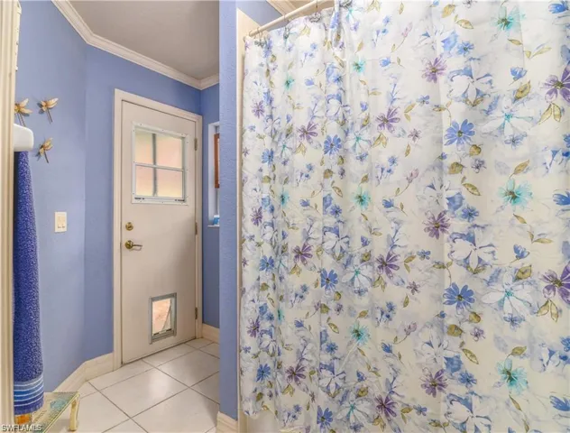 Guest Bathroom with access to pool deck