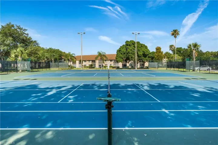 View of tennis court