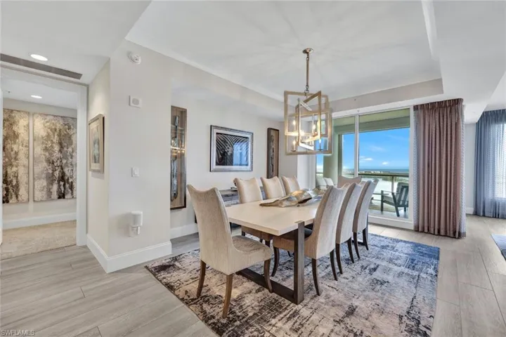 Enjoy a more formal meal in this lovely dedicated space.