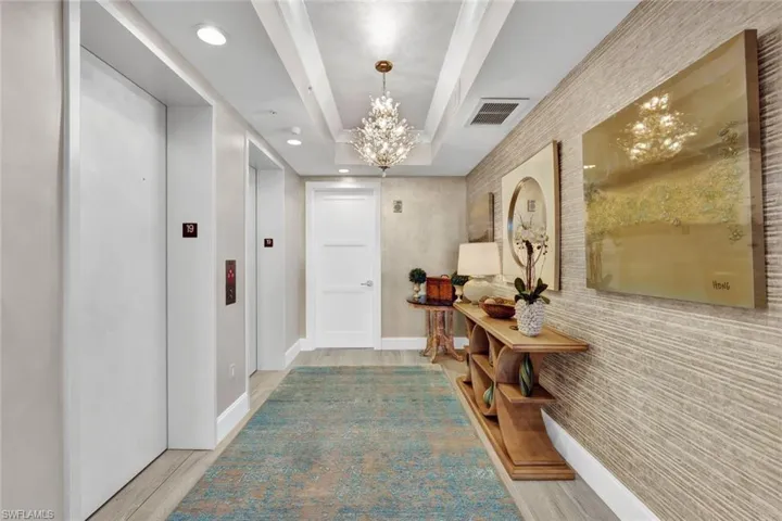 The elevator doors can be locked/unlocked from your phone.  Guests will enter your lobby through the elevator door.