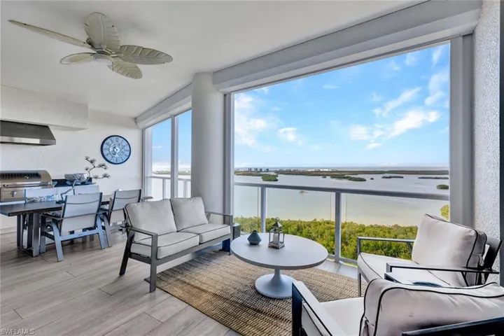 So much room on the lanai - grill, dine and relax outdoors all winter long!