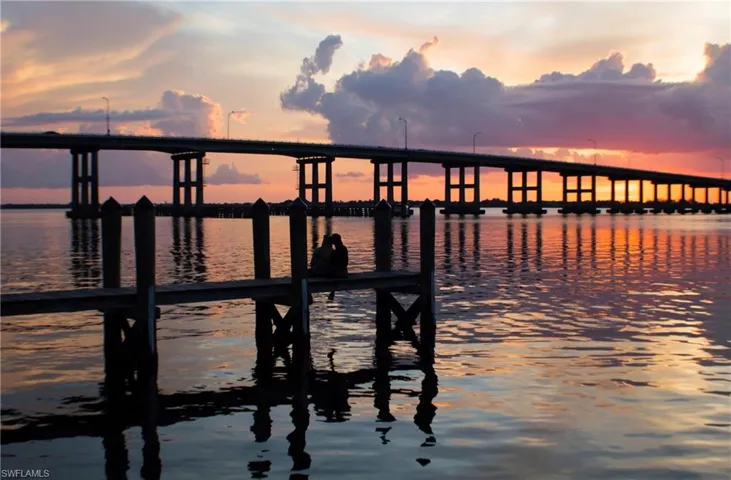 Dock Bridge Sunset Caloosahatchee