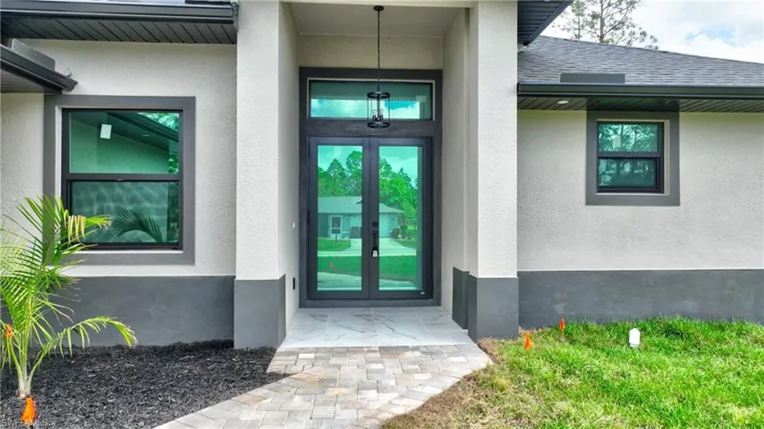 View of exterior entry with french doors