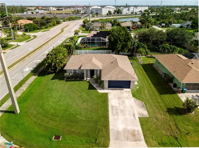 Aerial view of residential area
