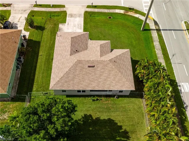 Aerial view of residential area