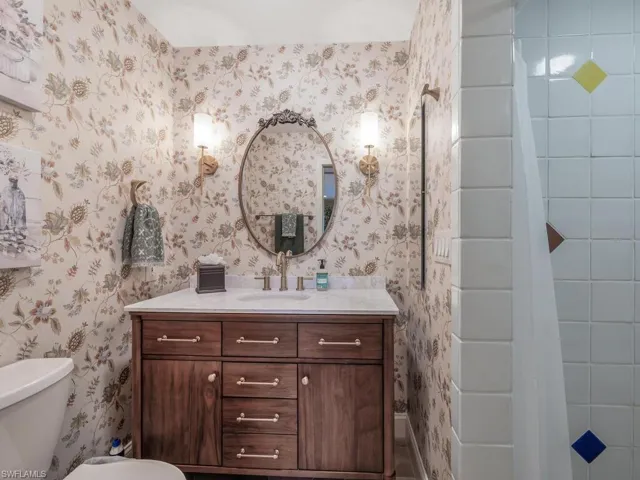 Bathroom 2 - New Vanity, Tile Floors & Fixtures in Ensuite Bathroom