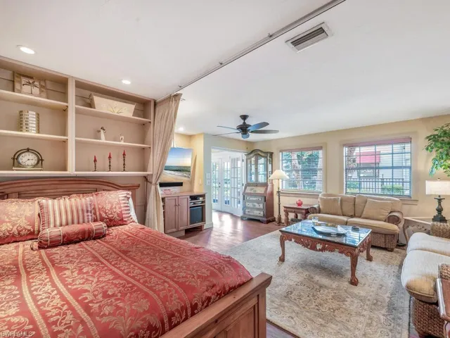 This multi-purpose Bedroom/Living space was recently repainted!