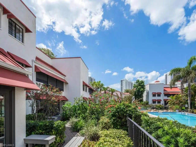 One of the community pools steps from your private deck!