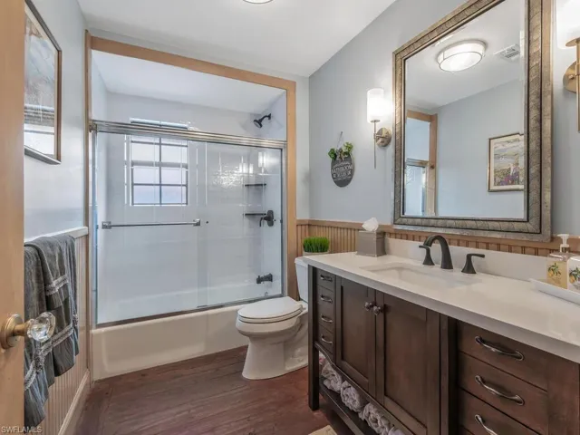 Guest Bathroom with Brand New Vanity, New Fixtures, Lighting & Painting