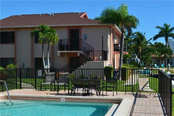Community pool with stairs