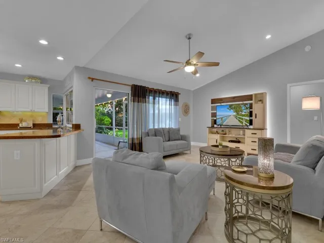 Family Room w/ Vaulted Ceiling