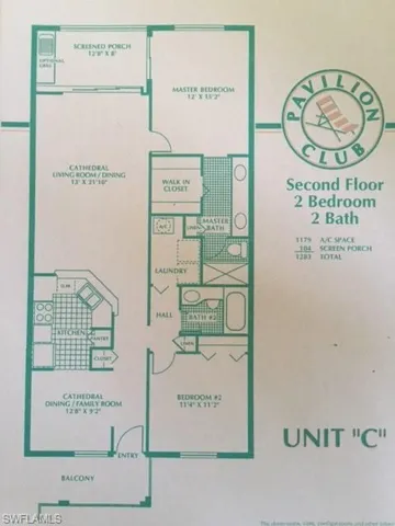 Floor Plan - Lanai area is now enclosed with Hurrican Rated Sliders to enjoy indoor/outdoor living and extra living space.