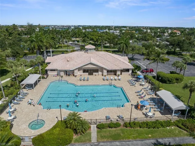 Community pool and patio area