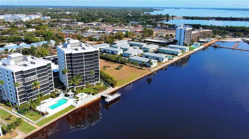 Bird's eye view of a large body of water