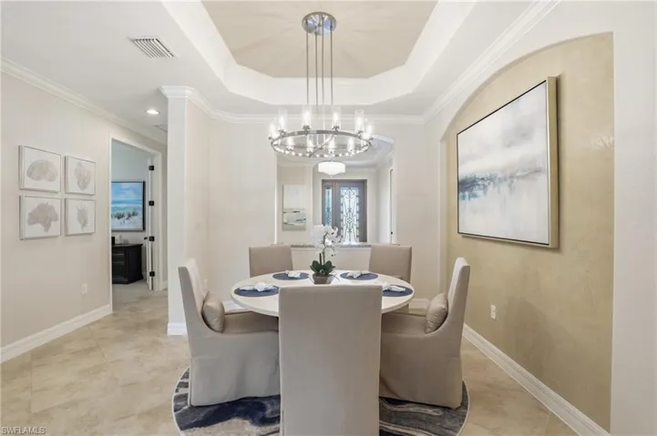 Dining area looking back towards the foyer entry way