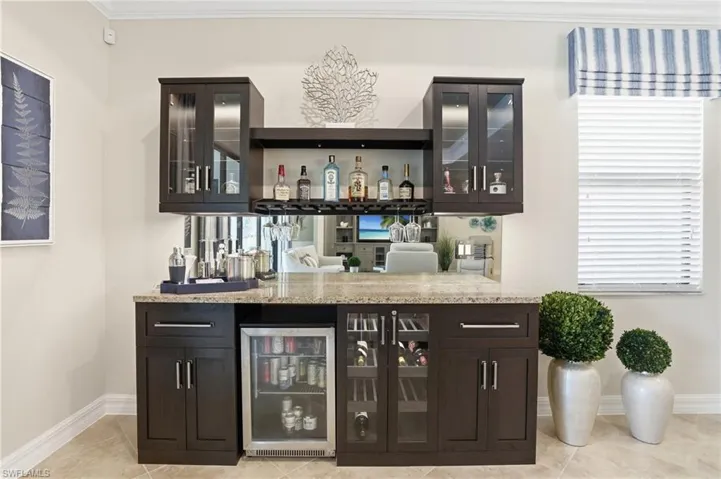 This built in bar says it is Happy Hour Somewhere!