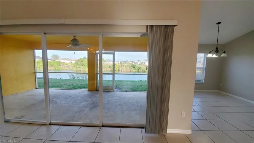 beautiful patio doors to screened in lanai