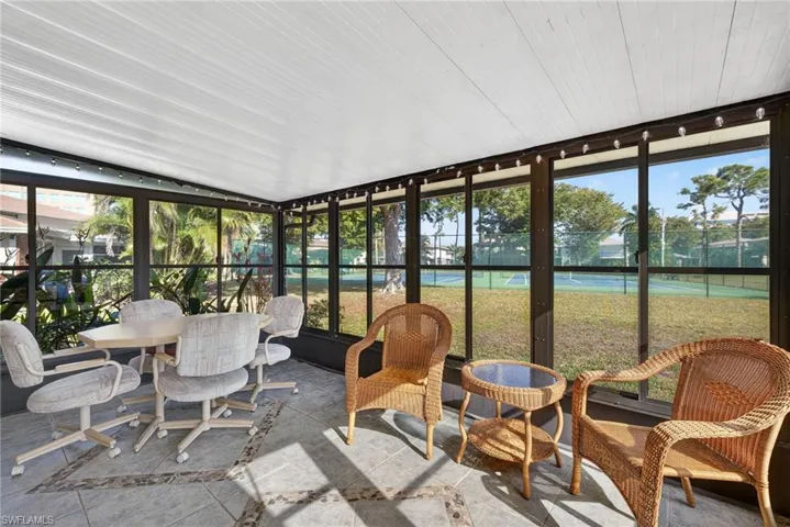 The spacious, closed-in Lanai is enjoyable year-round