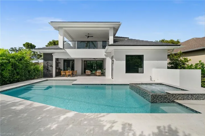 Southern facing pool