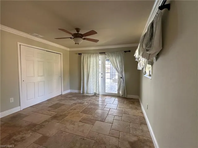 Offers Access to the Pool and Fire Pit from Master Bedroom