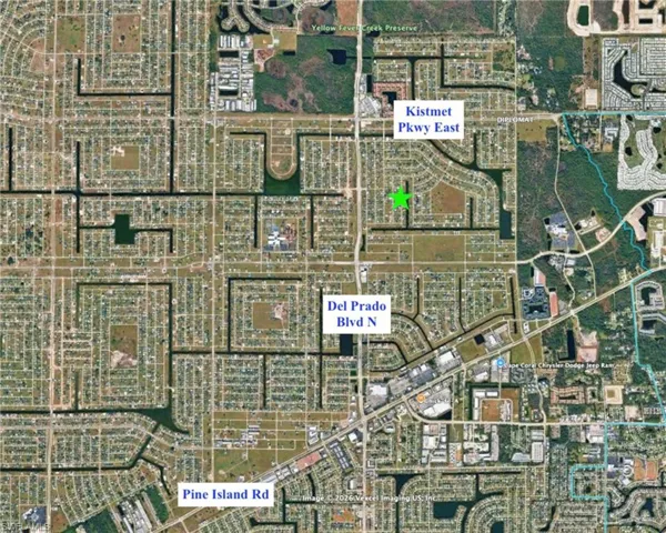 Aerial overview of property's location