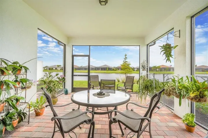 Lanai with water view