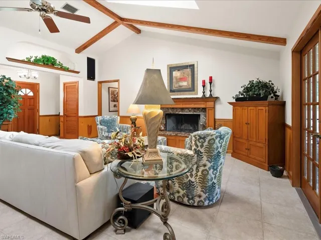 Living Room w/ french door access to back porch