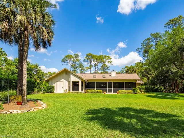 Expansive manicured backyard