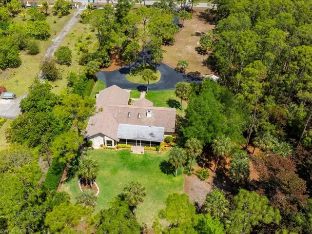 Aerial view facing back to front