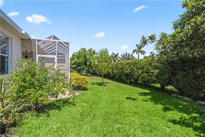 Fully fenced back yard