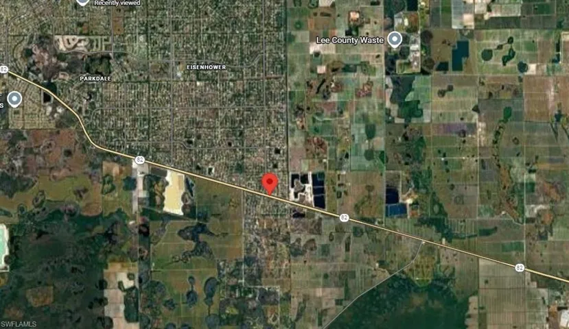 Aerial view of property's location