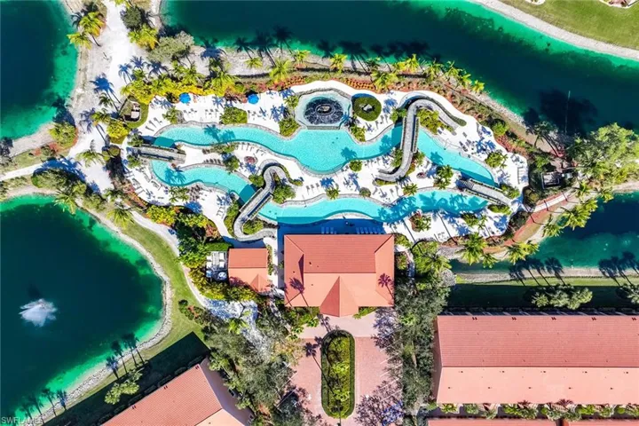 Drone / aerial view of a large body of water