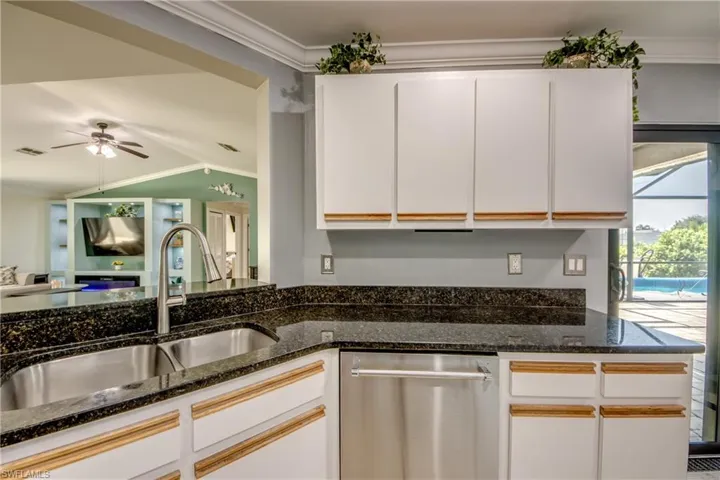 Kitchen pass-through adds extra light and convenience