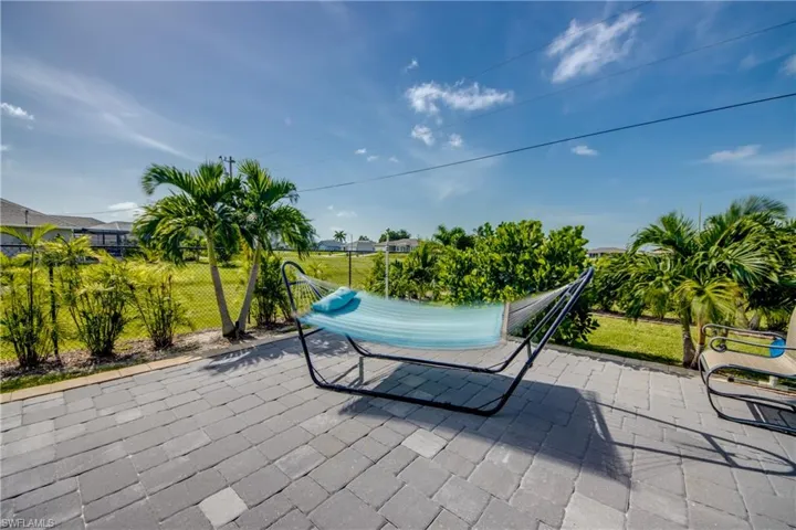 Paved patio