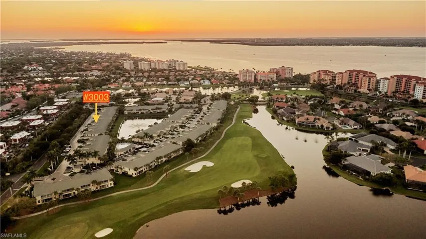 Aerial view at dusk