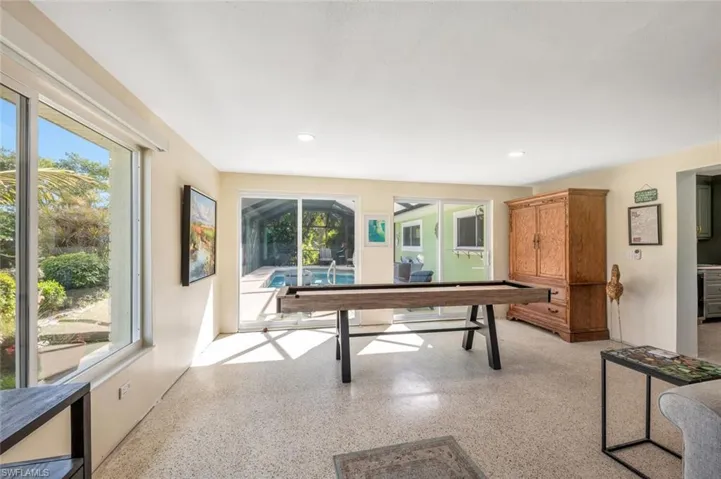 Game room featuring a wealth of natural light