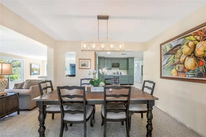 View of dining space