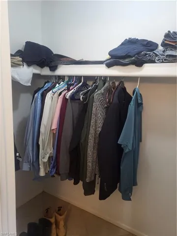 View of walk in closet