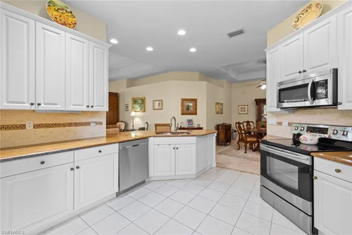 Kitchen is spacious and open