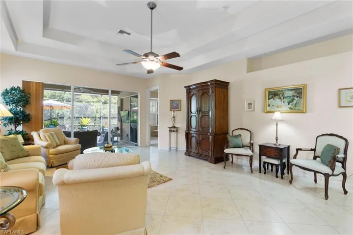 Living room opens to private lanai